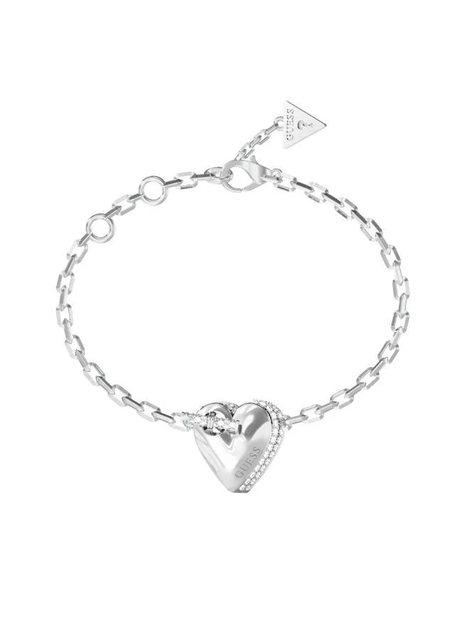 جس سوار سلسلة قلب على شكل حرف